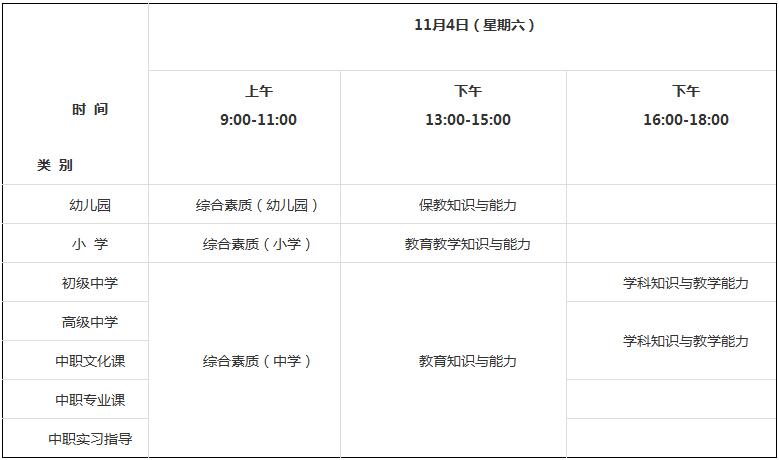 2017下半年江西省中小学教师资格考试笔试公告